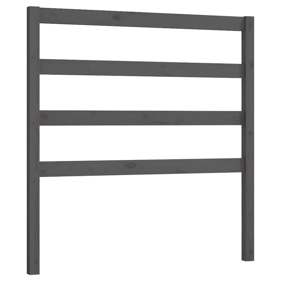 Tête de lit Gris 95x4x100 cm Bois massif de pin - 2