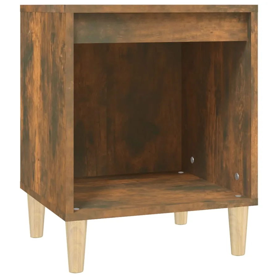 Tables de chevet 2 pcs Chêne fumé 40x35x50 cm - 5