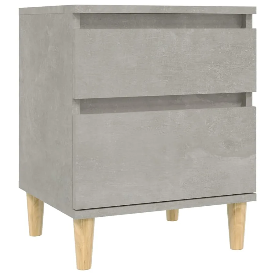 Table de chevet Gris béton 40x35x50 cm - 2