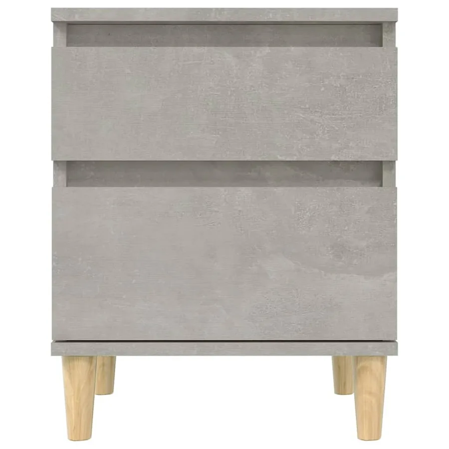Table de chevet Gris béton 40x35x50 cm - 5