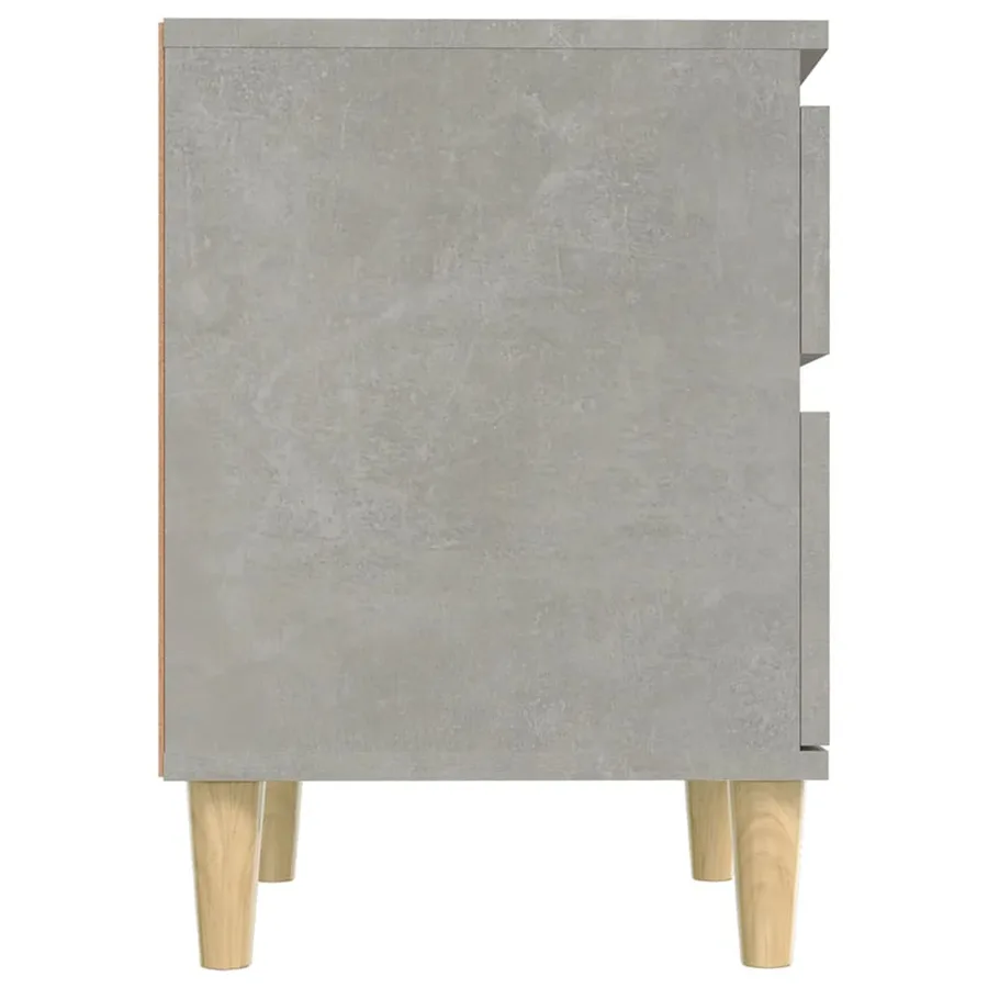Table de chevet Gris béton 40x35x50 cm - 6