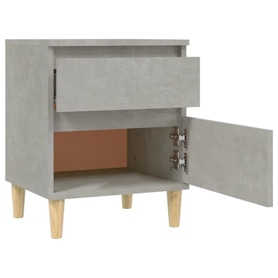 Table de chevet Gris béton 40x35x50 cm - 7