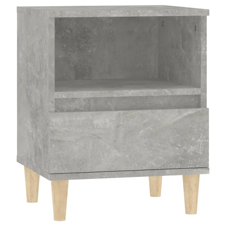 Tables de chevet 2 pcs Gris béton 40x35x50 cm - 6