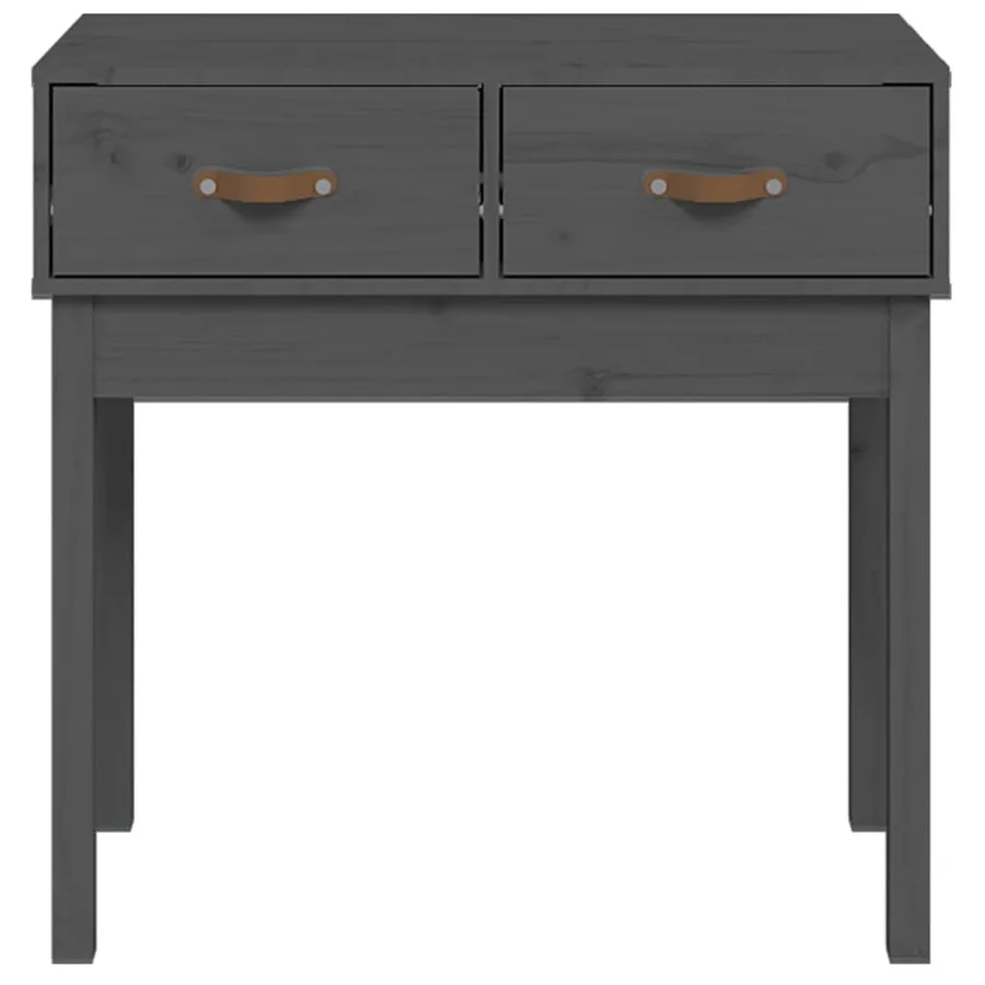Table console Gris 76,5x40x75 cm Bois massif de pin - 3