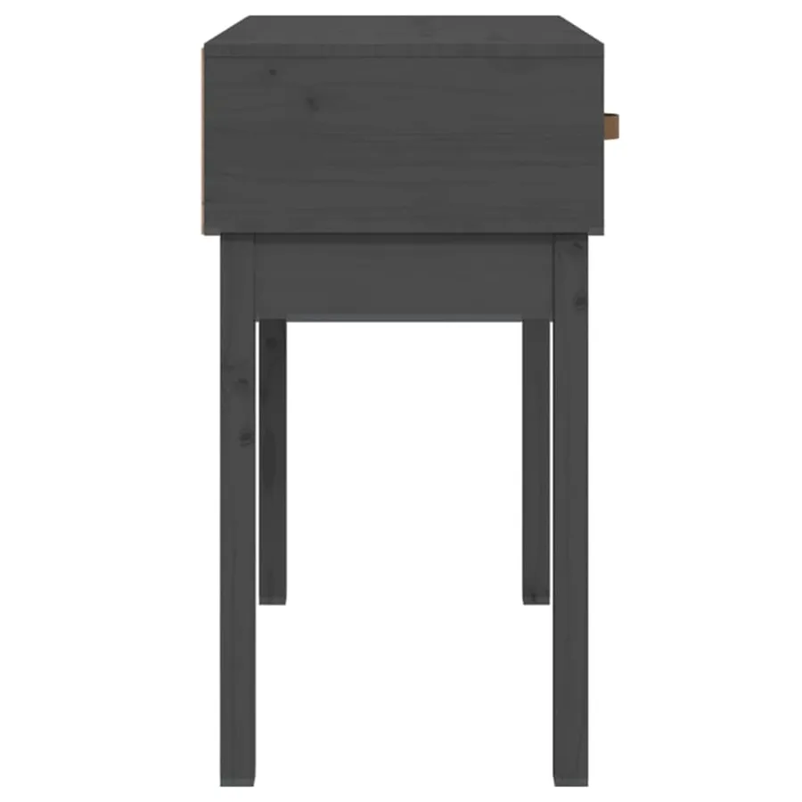 Table console Gris 76,5x40x75 cm Bois massif de pin - 5