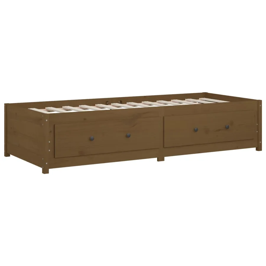 Lit de jour sans matelas marron miel 90x200 cm bois pin massif - 7