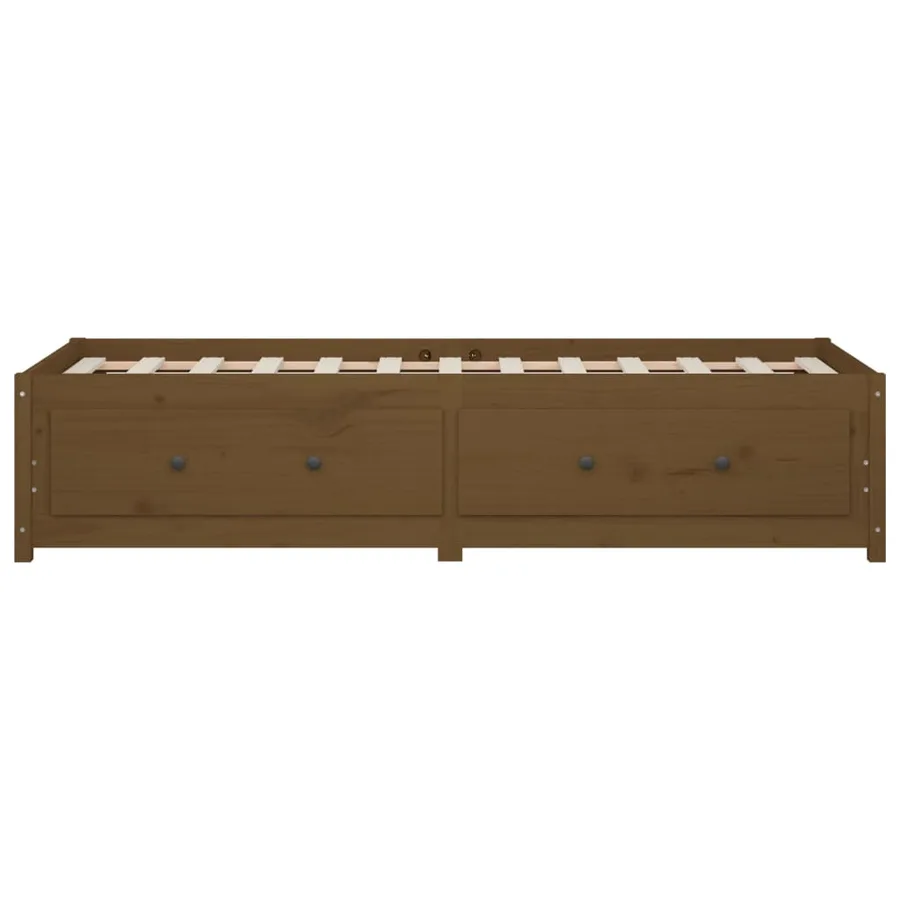 Lit de jour sans matelas marron miel 90x200 cm bois pin massif - 8