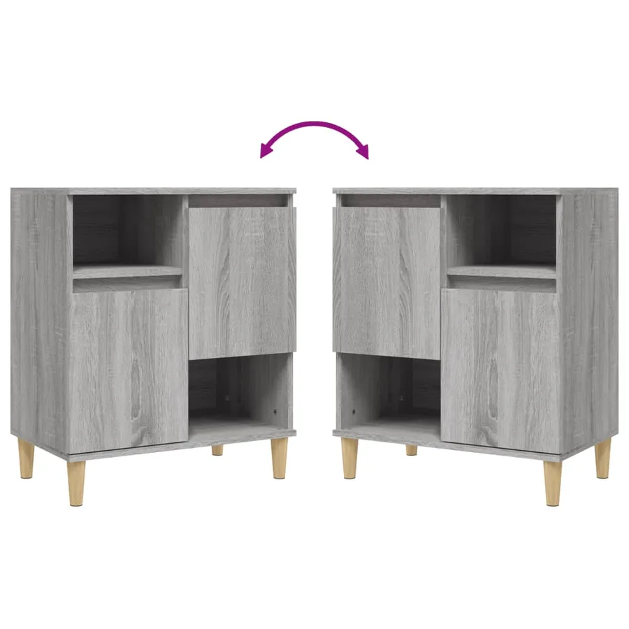 Buffet Sonoma gris 60x35x70 cm Bois d'ingénierie - 8