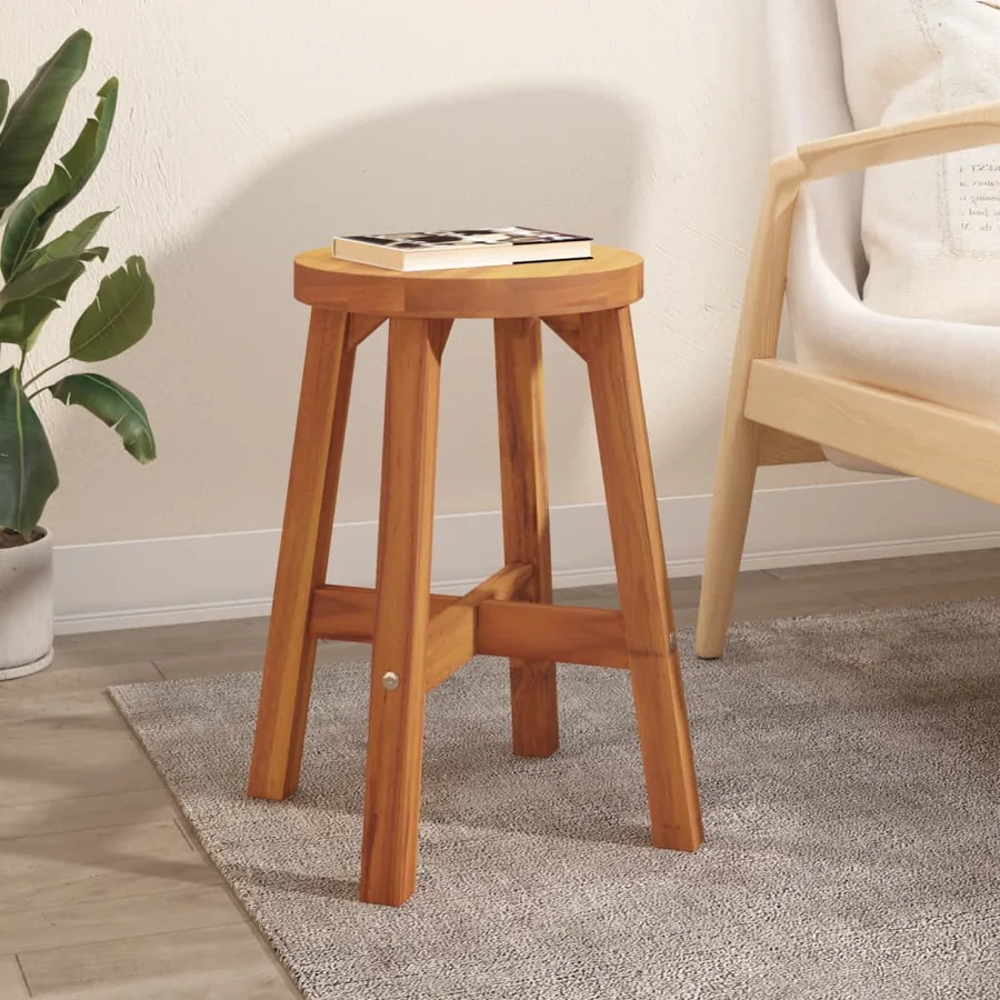 Tabouret Marron 38x38x45 cm Bois d'acacia solide