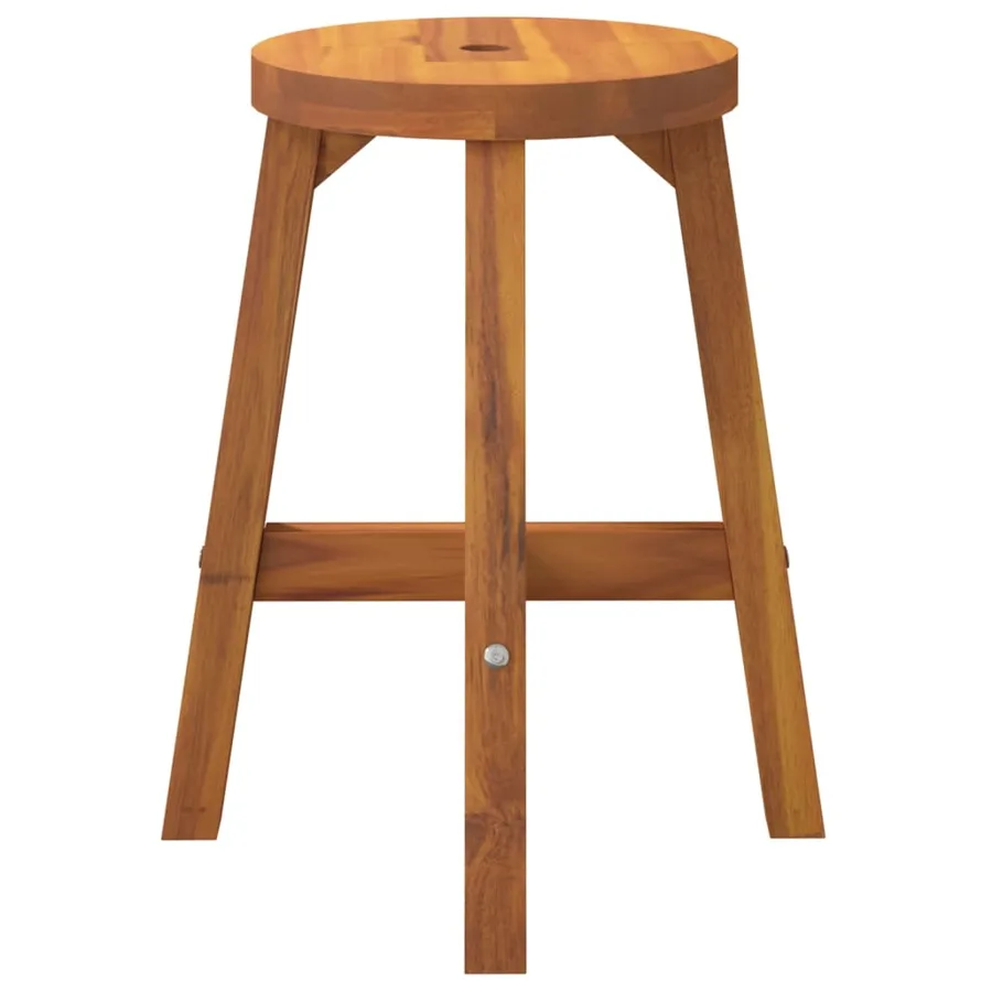 Tabouret Marron 38x38x45 cm Bois d'acacia solide - 4