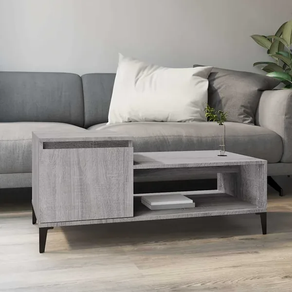 Table basse Sonoma gris 100x50x45 cm Bois d'ingénierie