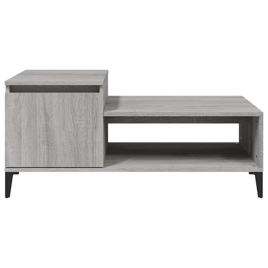 Table basse Sonoma gris 100x50x45 cm Bois d'ingénierie - 6
