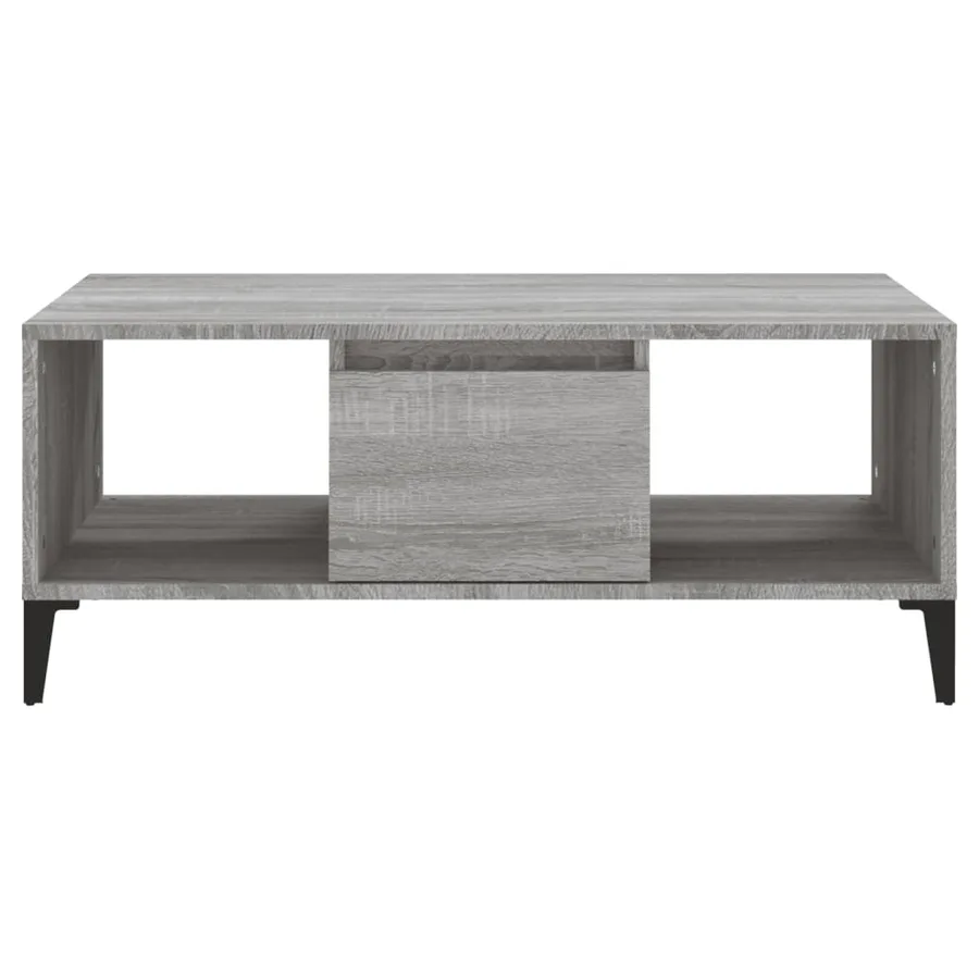 Table basse Sonoma gris 90x50x36,5 cm Bois d'ingénierie - 5