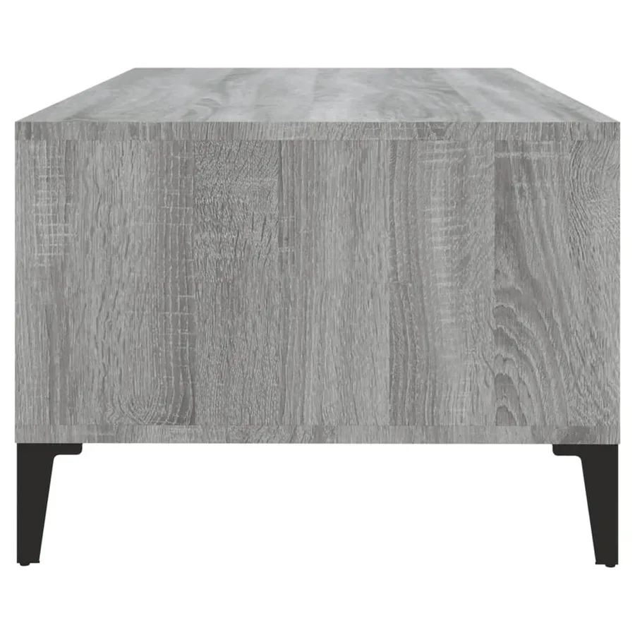 Table basse Sonoma gris 90x50x36,5 cm Bois d'ingénierie - 7