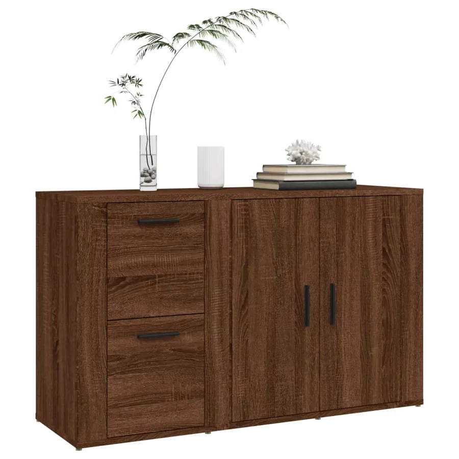 Buffet Chêne marron 100x33x59,5 cm Bois d'ingénierie - 4