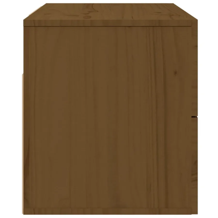 Table de chevet murale Marron miel 50x36x40 cm - 7