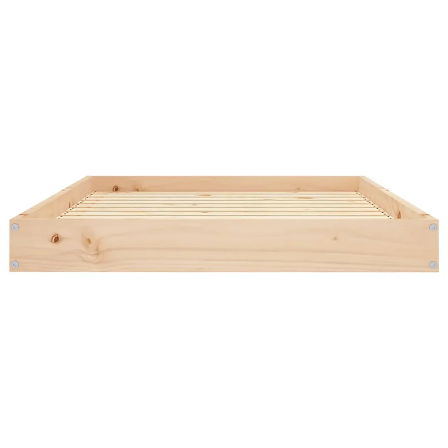 Lit pour chien 101,5x74x9 cm Bois de pin solide - 4