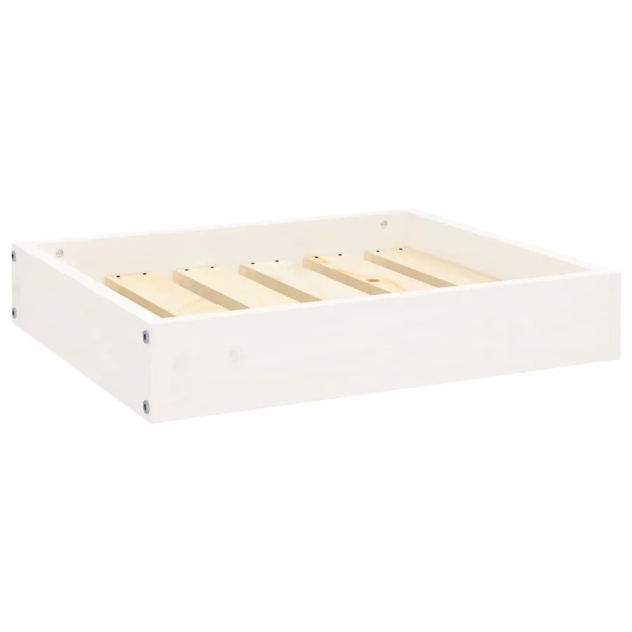 Lit pour chien Blanc 51,5x44x9 cm Bois de pin solide - 2