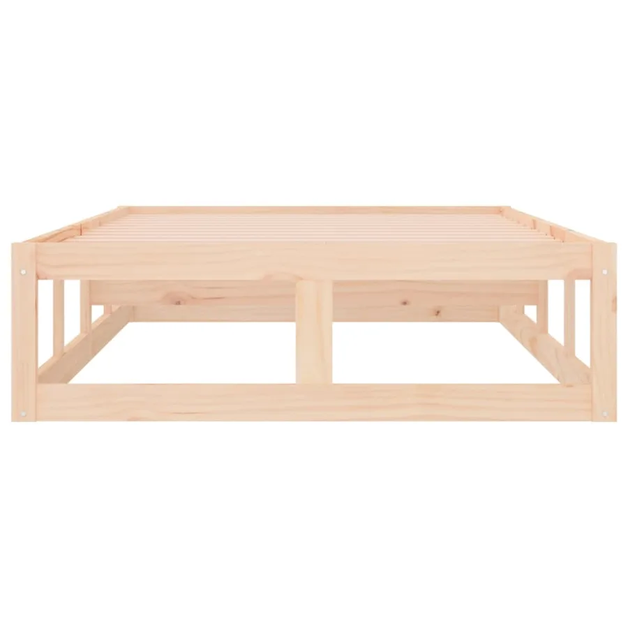 Cadre de lit sans matelas 90x200 cm bois massif - 5