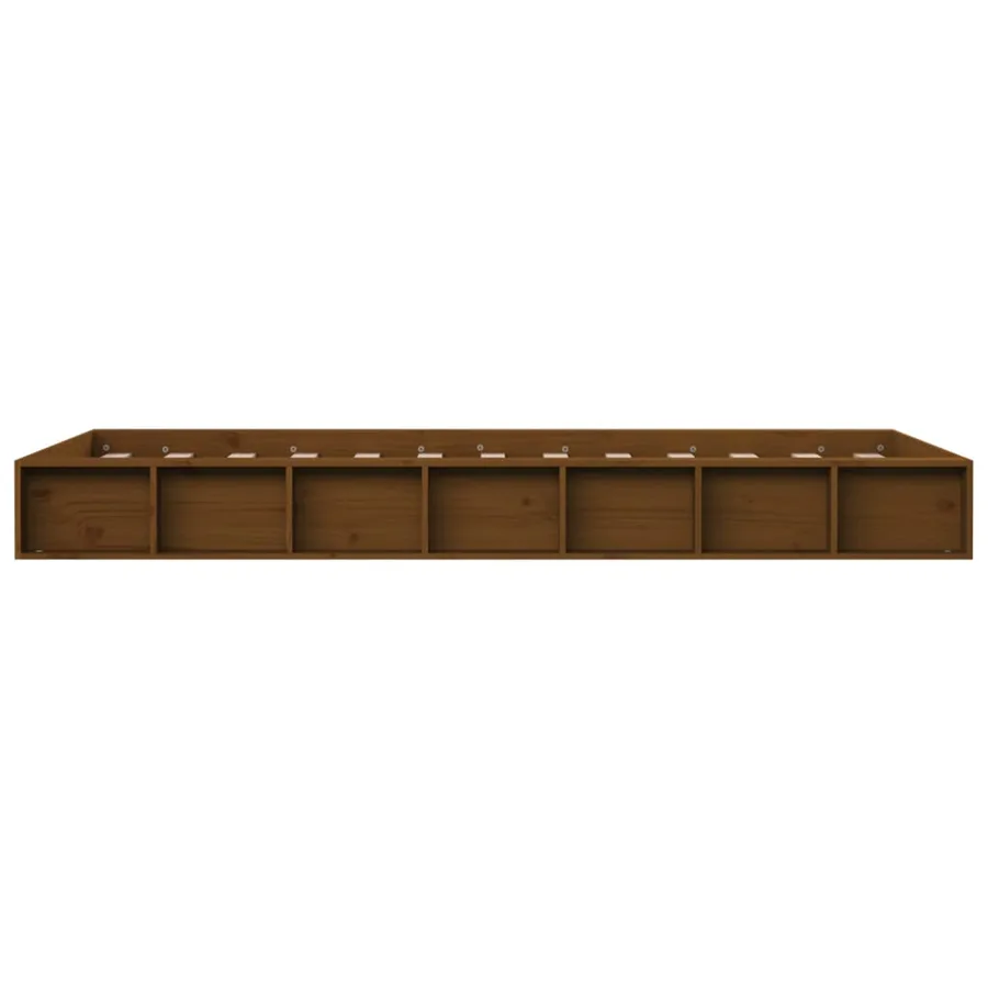 Cadre de lit sans matelas marron miel 75x190 cm bois massif - 5