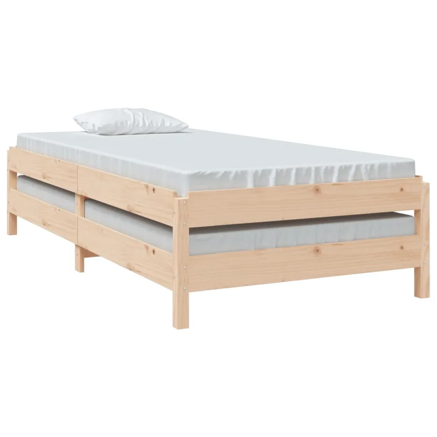 Lit empilable sans matelas 75x190 cm bois pin massif - 5