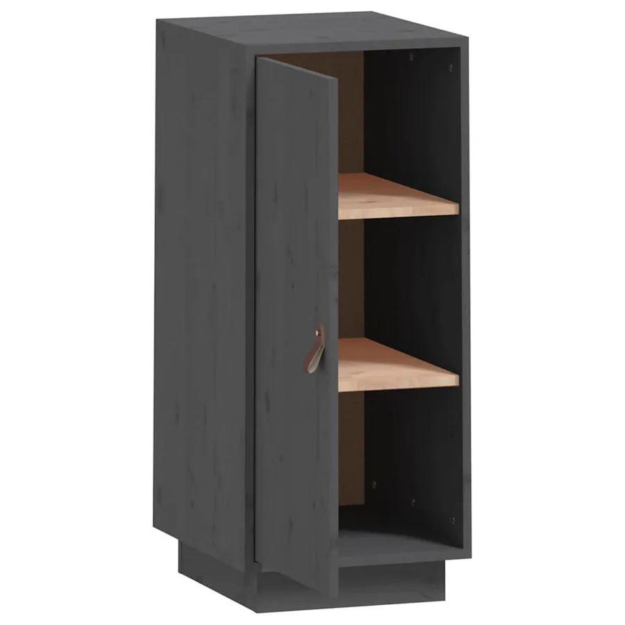 Buffet Gris 34x40x75 cm Bois massif de pin - 4