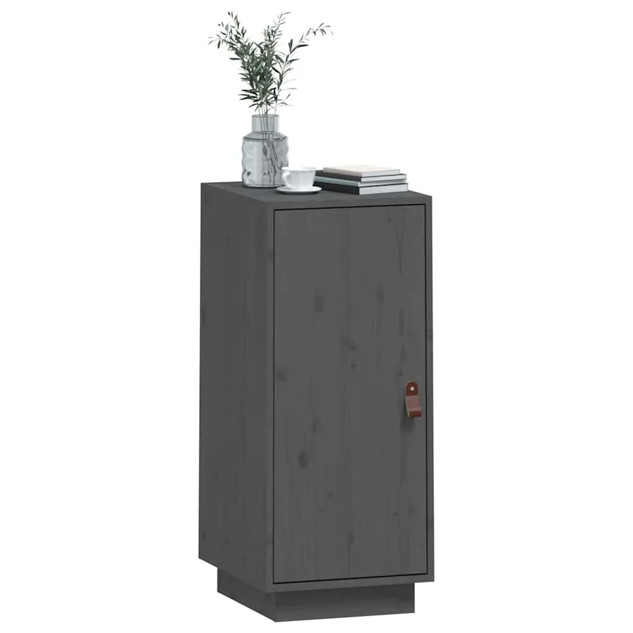 Buffet Gris 34x40x75 cm Bois massif de pin - 8