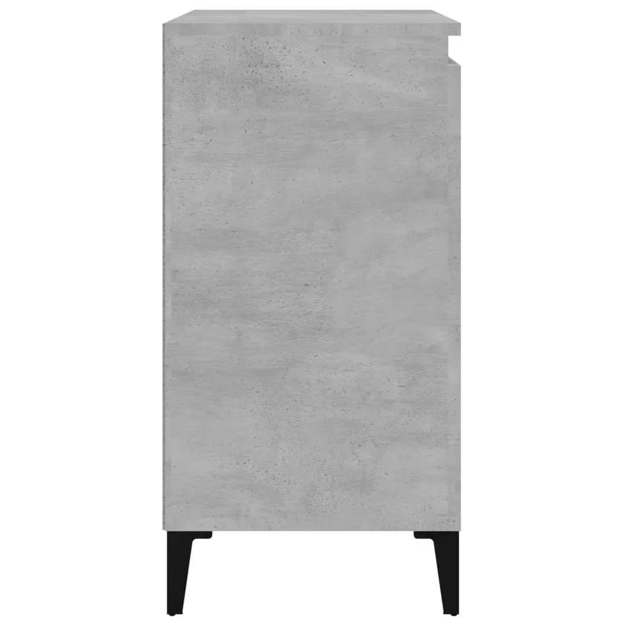 Tables de chevet 2 pcs gris béton 40x35x70 cm bois d'ingénierie - 8