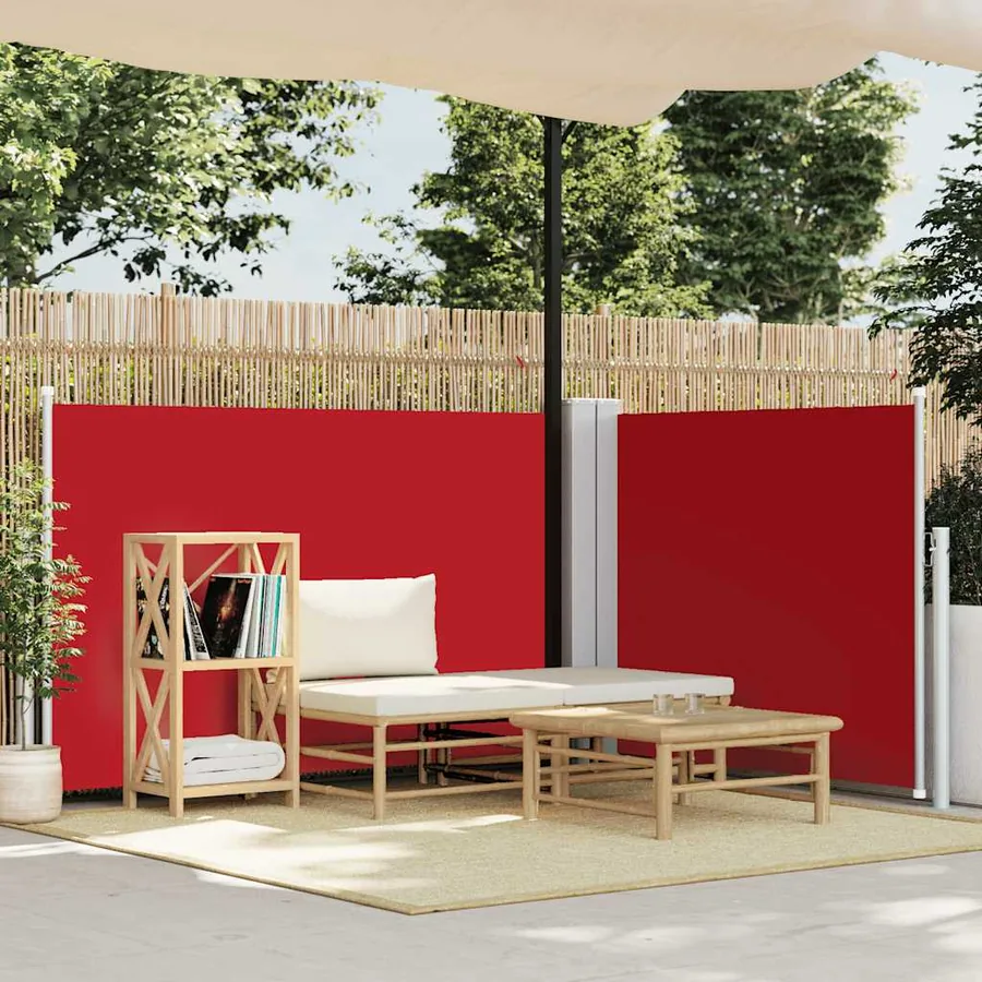 Auvent latéral rétractable Rouge 100 x 600 cm