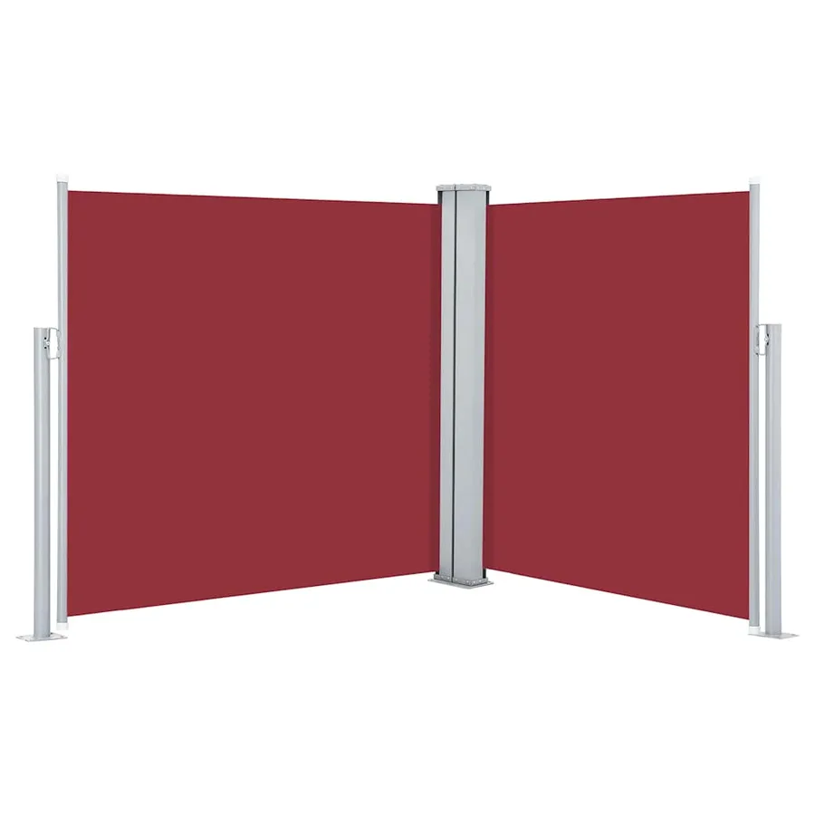 Auvent latéral rétractable Rouge 100 x 600 cm - 2