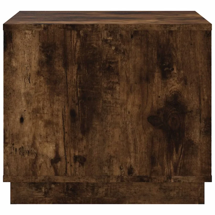 Table basse chêne fumé 51x50x44 cm bois d'ingénierie - 7