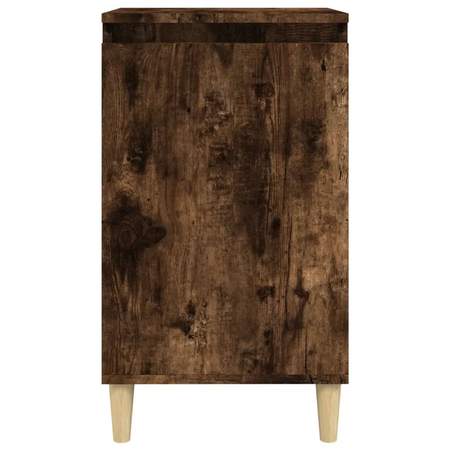 Tables de chevet 2 pcs chêne fumé 40x35x70 cm bois d'ingénierie - 5