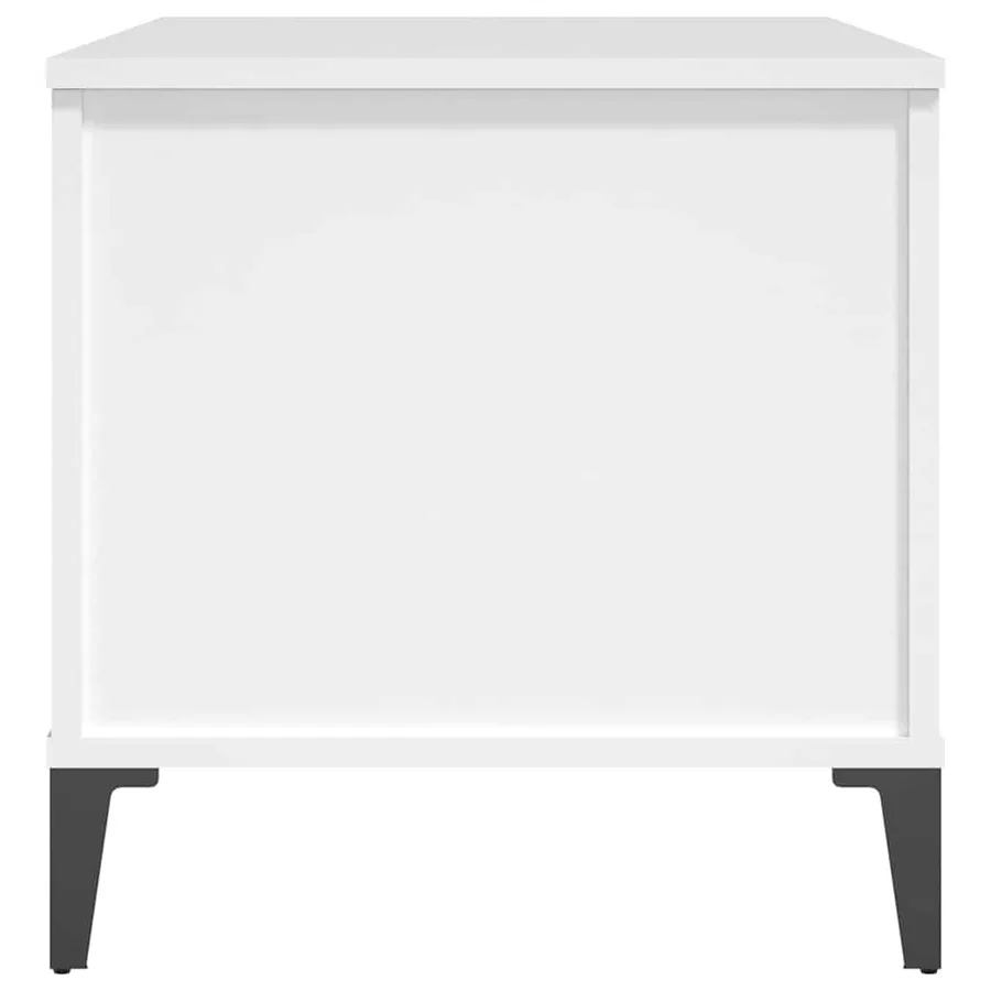 Table basse Blanc 90x44,5x45 cm Bois d'ingénierie - 6
