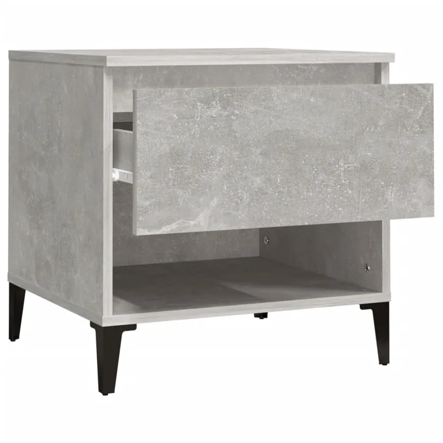 Tables d'appoint 2 pcs Gris béton 50x46x50 cm Bois d'ingénierie - 8