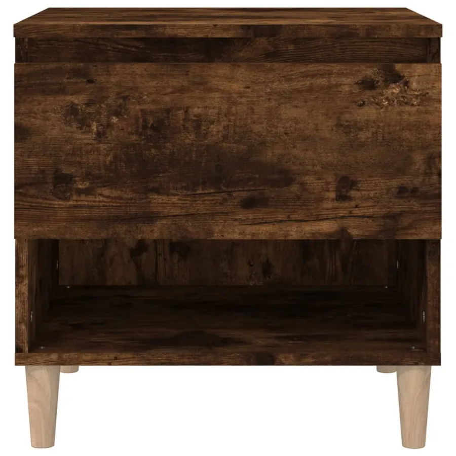 Tables de chevet 2 pcs Chêne fumé 50x46x50 cm Bois d’ingénierie - 5