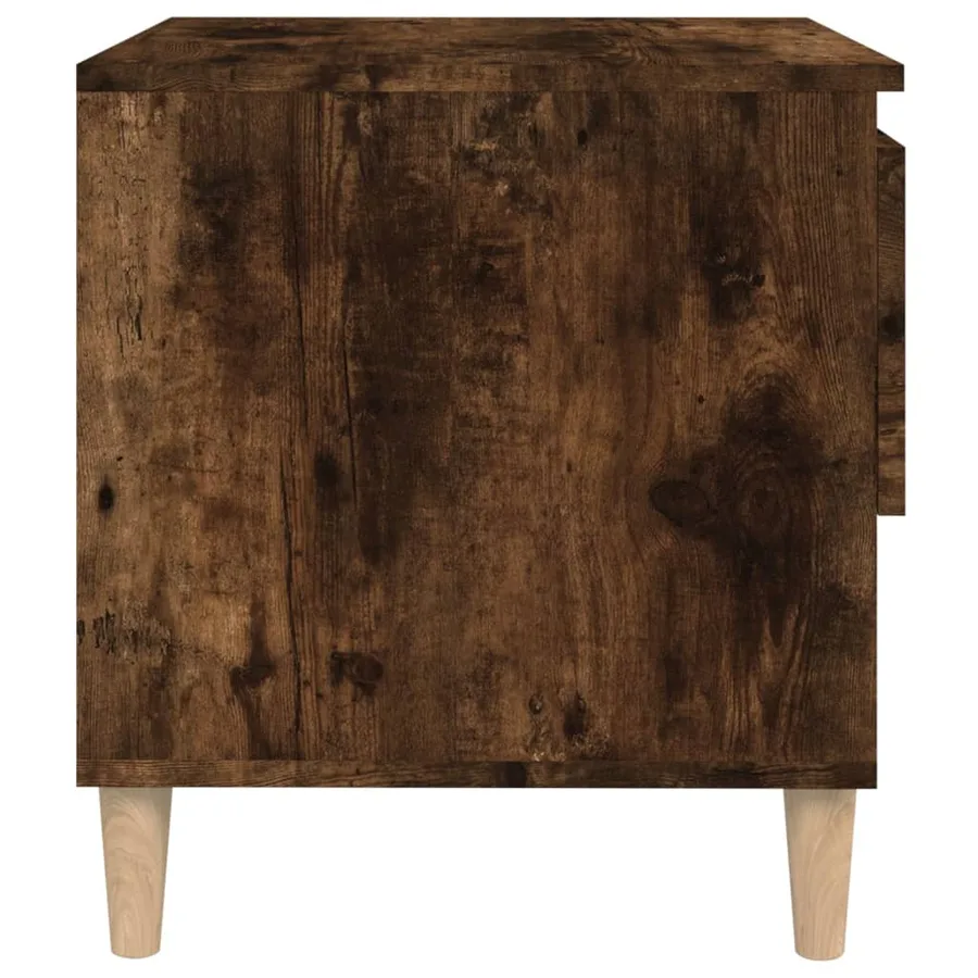 Tables de chevet 2 pcs Chêne fumé 50x46x50 cm Bois d’ingénierie - 6