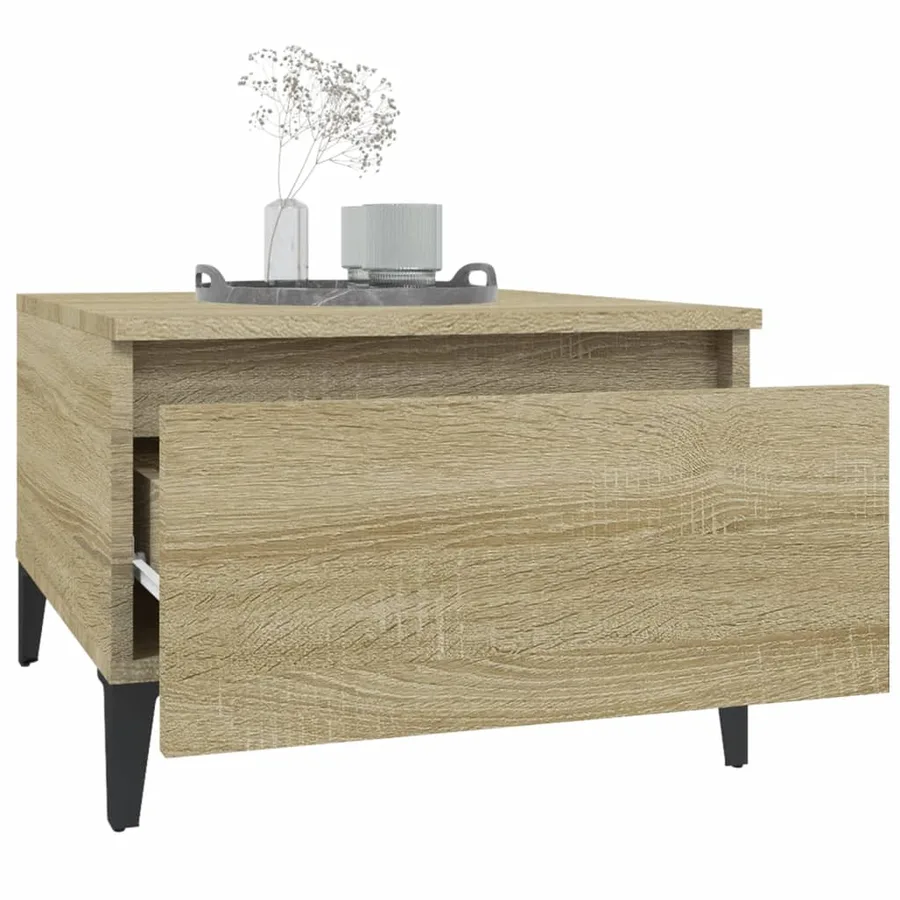 Table d'appoint Chêne sonoma 50x46x35 cm Bois d'ingénierie - 5