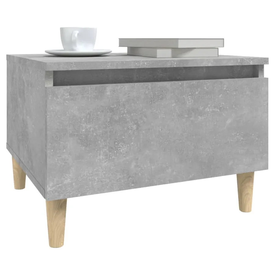 Table d'appoint Gris béton 50x46x35 cm Bois d'ingénierie - 4