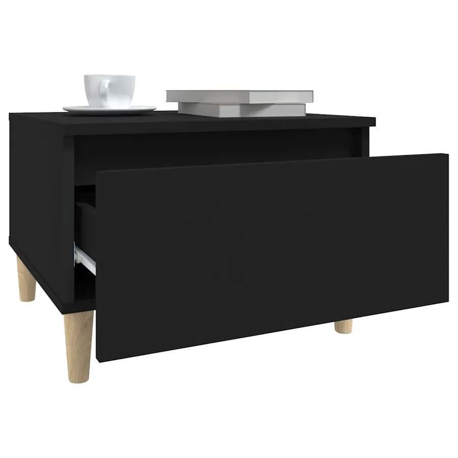 Tables d'appoint 2 pcs Noir 50x46x35 cm Bois d'ingénierie - 6