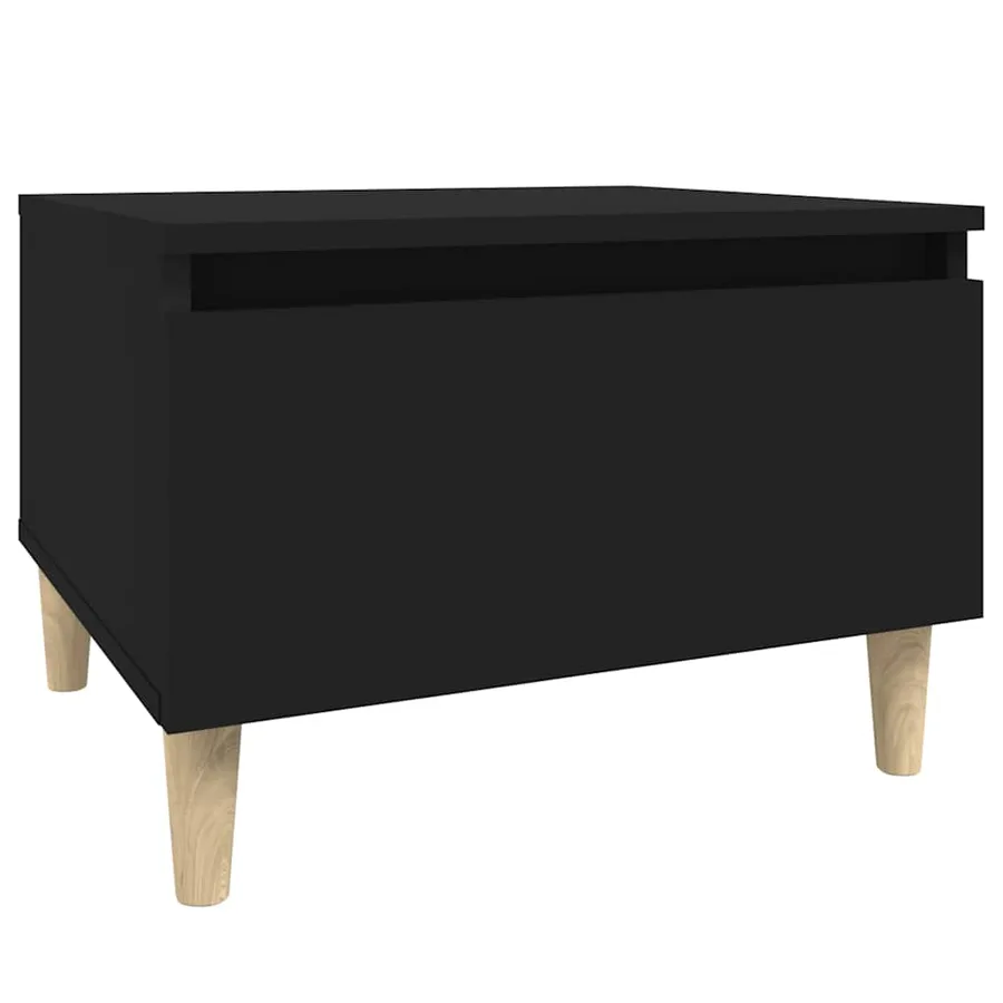 Tables d'appoint 2 pcs Noir 50x46x35 cm Bois d'ingénierie - 7