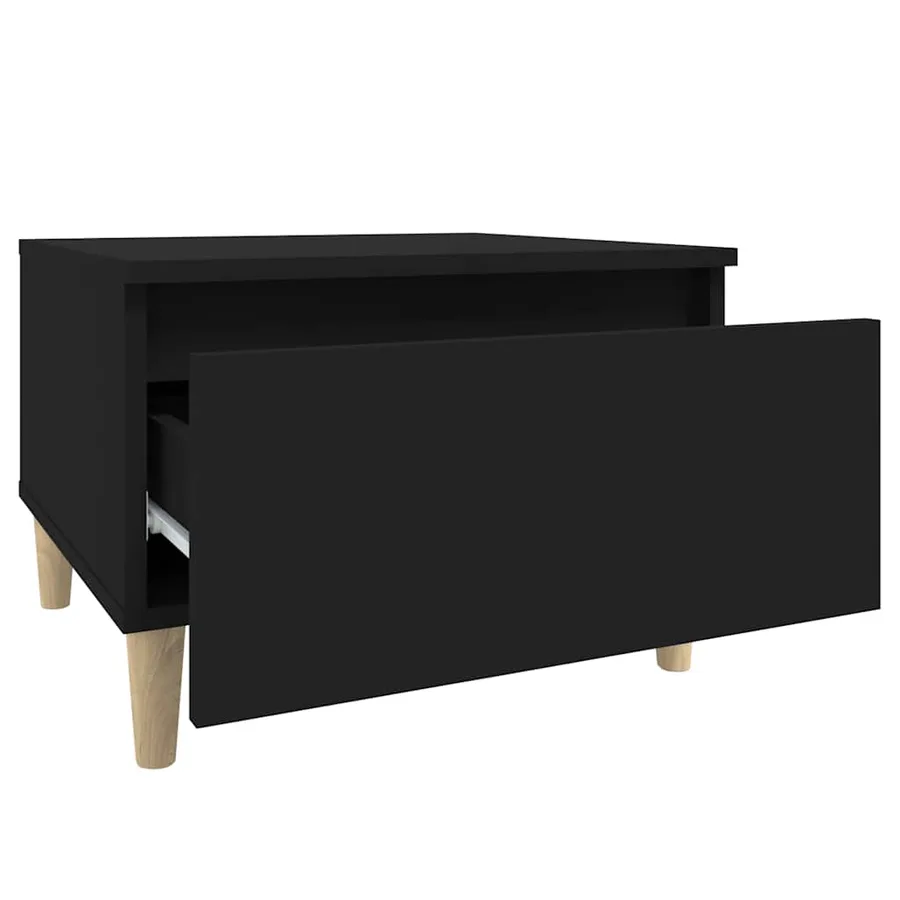 Tables d'appoint 2 pcs Noir 50x46x35 cm Bois d'ingénierie - 9