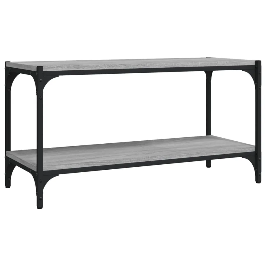 Meuble TV Sonoma gris 80x33x41 cm Bois d'ingénierie et acier - 2