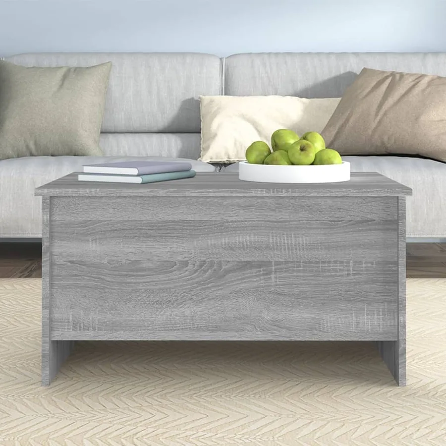 Table basse Sonoma gris 80x55,5x41,5 cm Bois d'ingénierie - 6
