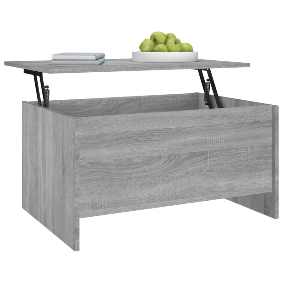 Table basse Sonoma gris 80x55,5x41,5 cm Bois d'ingénierie - 7