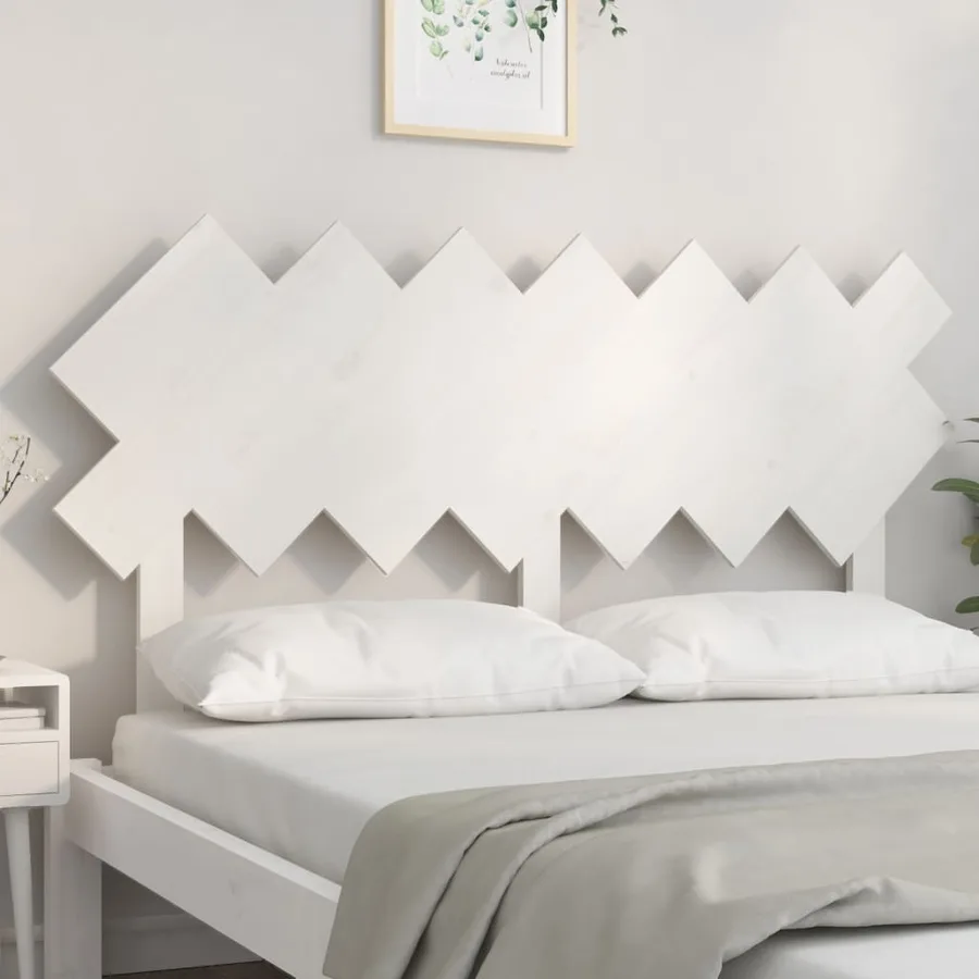 Tête de lit Blanc 151,5x3x81 cm Bois massif de pin - 3