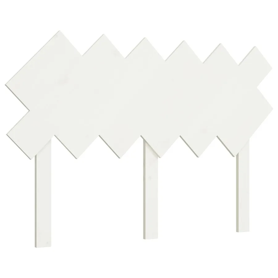 Tête de lit Blanc 122,5x3x80,5 cm Bois massif de pin - 2