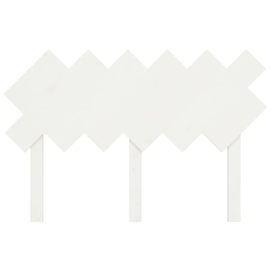 Tête de lit Blanc 122,5x3x80,5 cm Bois massif de pin - 4