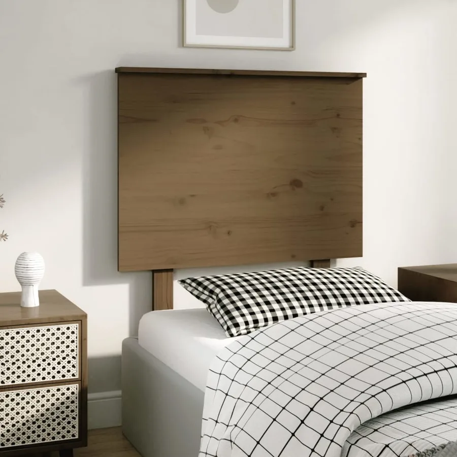 Tête de lit Marron miel 79x6x82,5 cm Bois massif de pin - 4
