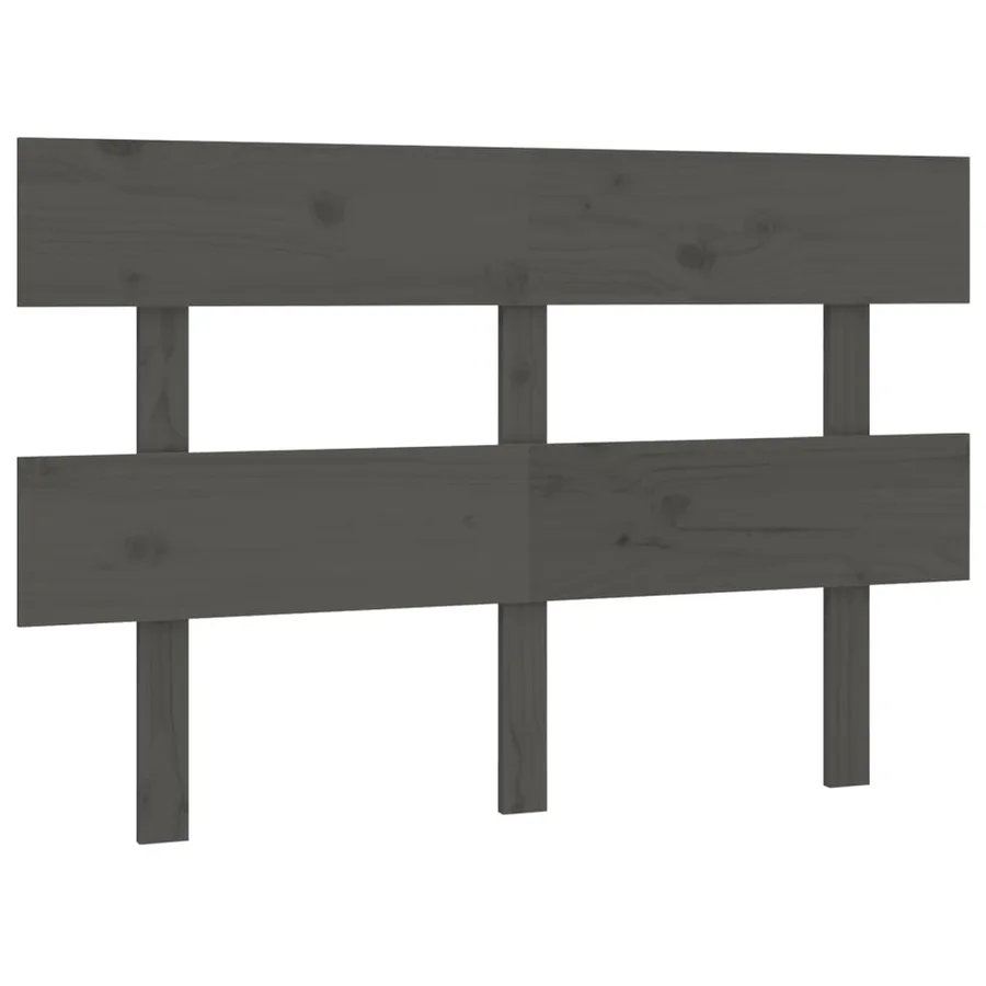 Tête de lit Gris 138x3x81 cm Bois massif de pin - 2