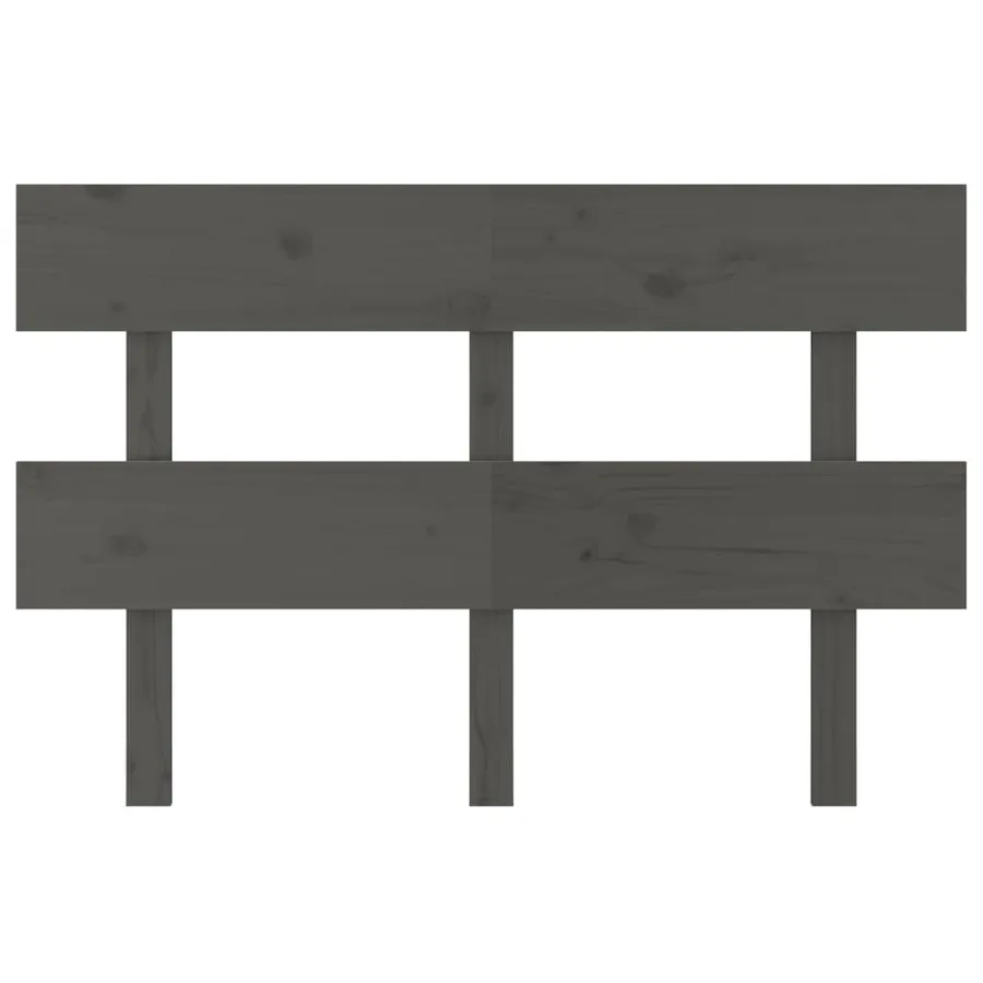 Tête de lit Gris 138x3x81 cm Bois massif de pin - 3